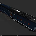 Detailed Vintage Blue Black Steam Train Mallard Number 4468 Model