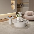 Single sofa coffee table 3d model