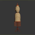 Red Frame Beige Body Dress Form Hanger With Tripod Base For Clothing