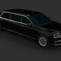Black Luxury Limousine With Elongated Body Sleek Windows And Polished Wheels