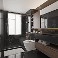 Modern Toilet Toilet Bathroom Toilet WC Public Toilet Bathroom Shower Room Toilet Washbasin Shower Partition Shower Room 3d model