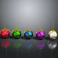 Home Furniture Decoration With Colorful Christmas Ball Ornaments In Five Colors