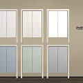 Poliform Curtains in Various Colors with White Frames for Home Interior