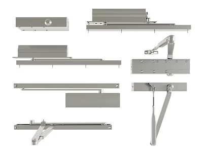 Durable Stainless Steel Furniture Hardware Components With Slides Hinges And Brackets 3d model