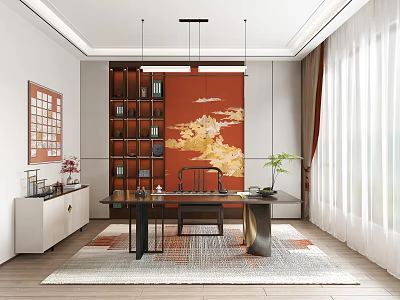 New Chinese Style Study 3d model