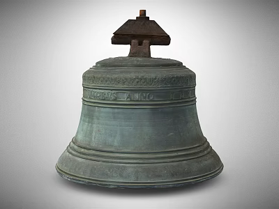 Vintage Style Decorative Ornament Set With Bronze Material Top Hook Structure And Carved Patterns 3d model