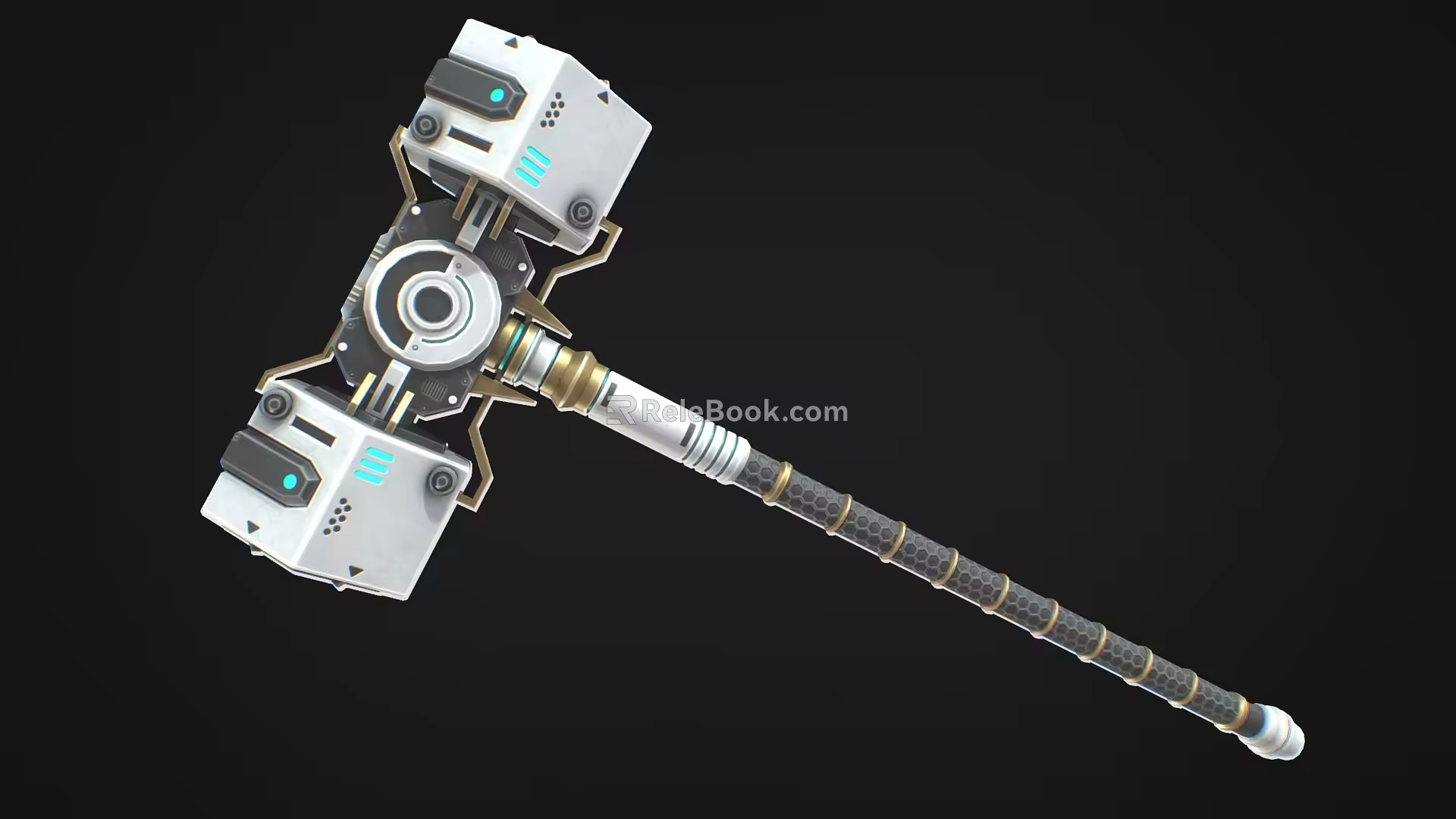 Sci-fi Hammer Warhammer Thor Hammer Future Hammer High-tech Hammer Cyberpunk Hammer Low Face Number Low Model Simple Model Game Movie and TV Level Super Realistic 3d model