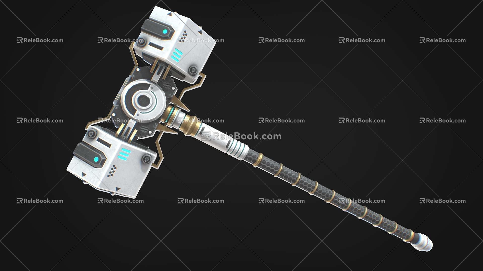 Sci-fi Hammer Hammer Warhammer Thor Hammer Future Hammer High-tech Hammer Cyberpunk Hammer Low Face Number Low Model Simple Model Game Movie and TV Level Super Realistic 3d model