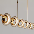 Modern Luxury Gold Pendant Lights With Unique Circular And Linear Designs 3d model