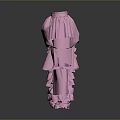 Pink Dresses Various Styles Including Layered Ruffled A line Designs on Gray Background with Reflections
