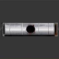 Silver Metal Industrial Tanker Train Car With Wheels Ladder And Structure
