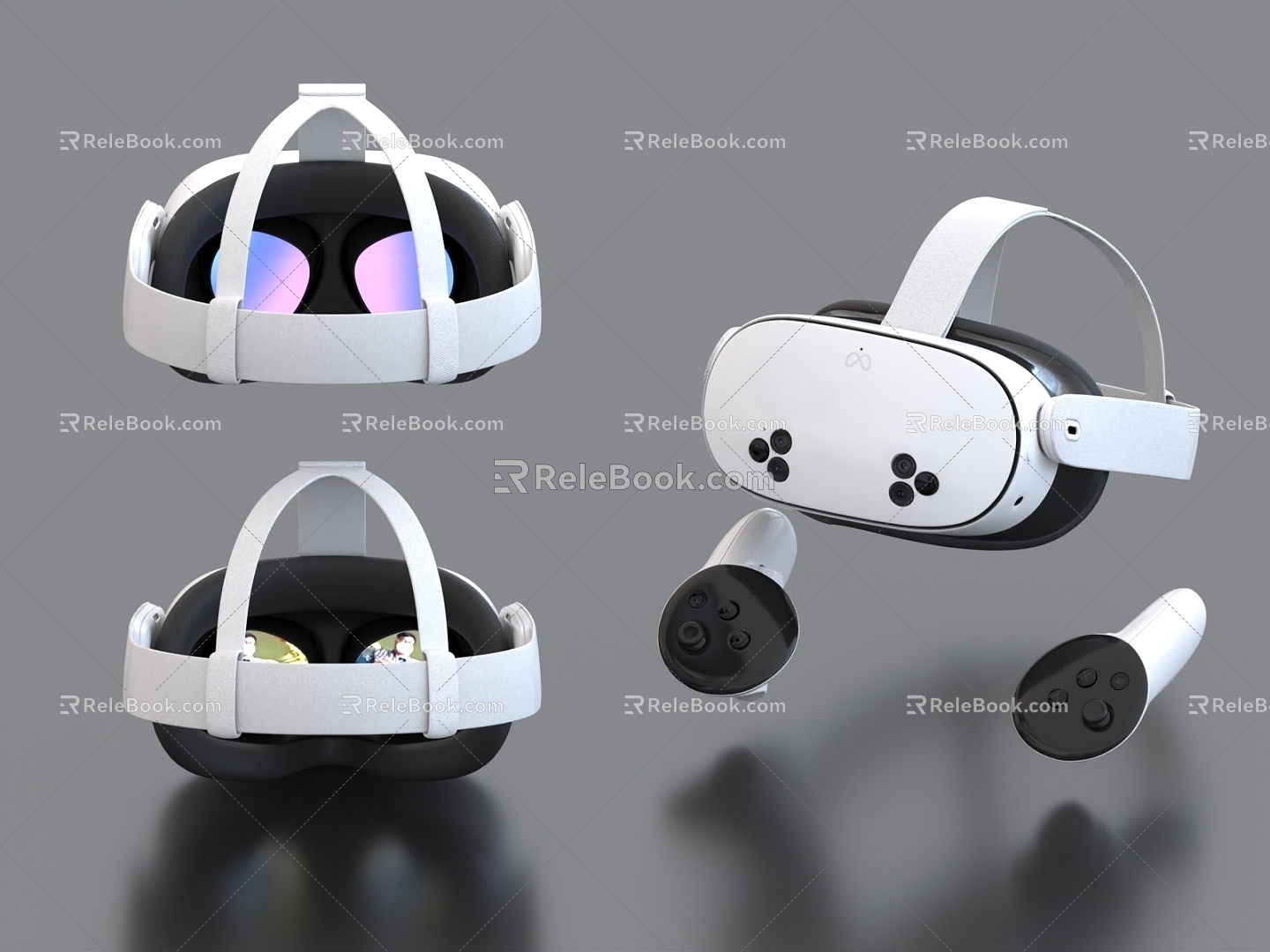 Meta Quest 3S Virtual Reality Device AR Helmet Handle Controller 3d model