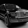 Black SUV Car Exterior Design In Studio Lighting