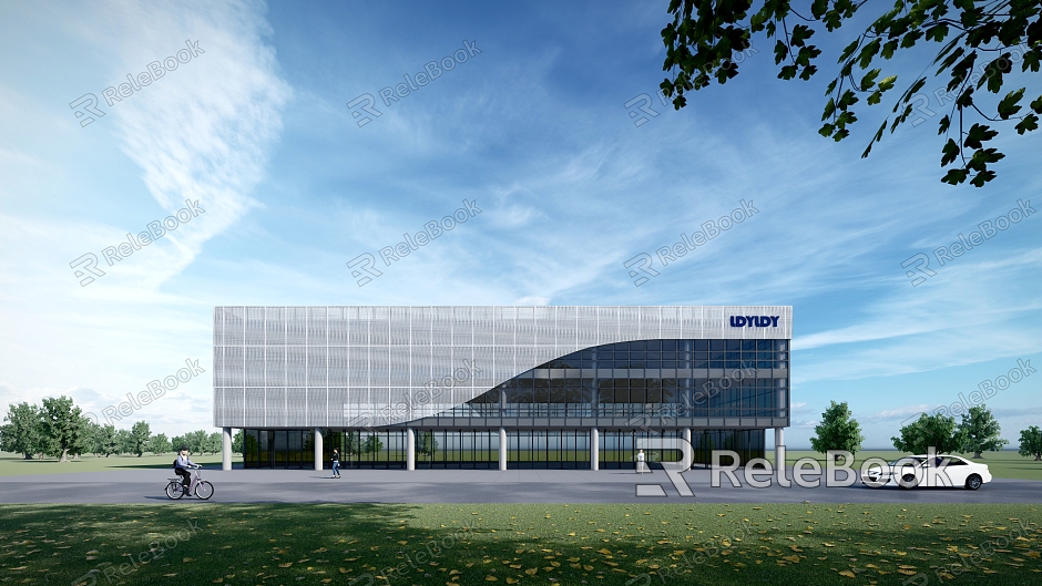 Modern Multi-storey Office Building Complex Industrial Park model