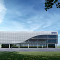 Modern Multi-storey Office Building Complex Industrial Park 3d model