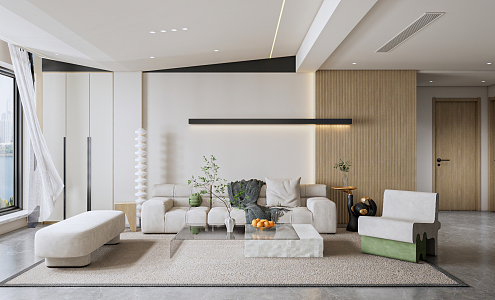 modern living room 3d model