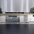 New Chinese-style Gate Demonstration Area 3d model