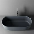 Modern Brown Oval Bathtub With Matte Finish And Faucet Color Options