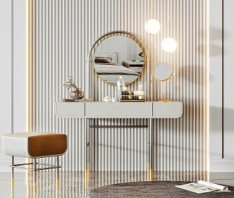 Light Luxury Dressing Table 3d model