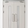 Modern Double And Single Doors With Glass Panels And Metal Handles