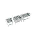 White Commercial Display Freezer With Glass Top And Multiple Storage Compartments