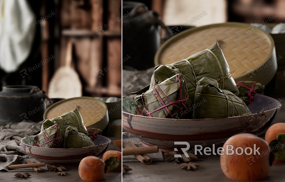 zongzi food dragon boat festival zongzi teapot chinese food steamer steamed stuffed bun fruit food creative food chinese food model