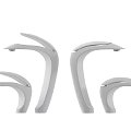 Modern Faucet Designs Featuring Sleek Metallic Finish And Curved Handle Shapes