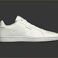 White Reebok Low Top Sneakers With Clean Simple Casual Footwear Design