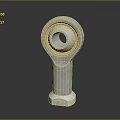 Stainless Steel Spherical Plain Bearing With Circular Outer Ring And Hexagonal Base