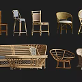 Rattan Plant Based Woven Furniture Collection For Modern Home Interior Design