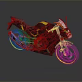 Sporty Black and Yellow Motorcycle with Sleek Fairing Reflective Wheels and Stylish Seat on Dark Background