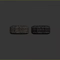 Off Road Tires Clean And Dirty Comparison 3d model
