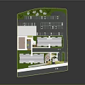 Urban Residential Building Complex Model Featuring White High Rise Structures Yellow Accents And Green Spaces