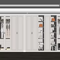 Modern White Wardrobe Interior Design With Glass Doors Lighting And Storage Shelves