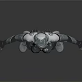 Futuristic Biomechanical Character With Cybernetic Armor And Metallic Full Body Suit