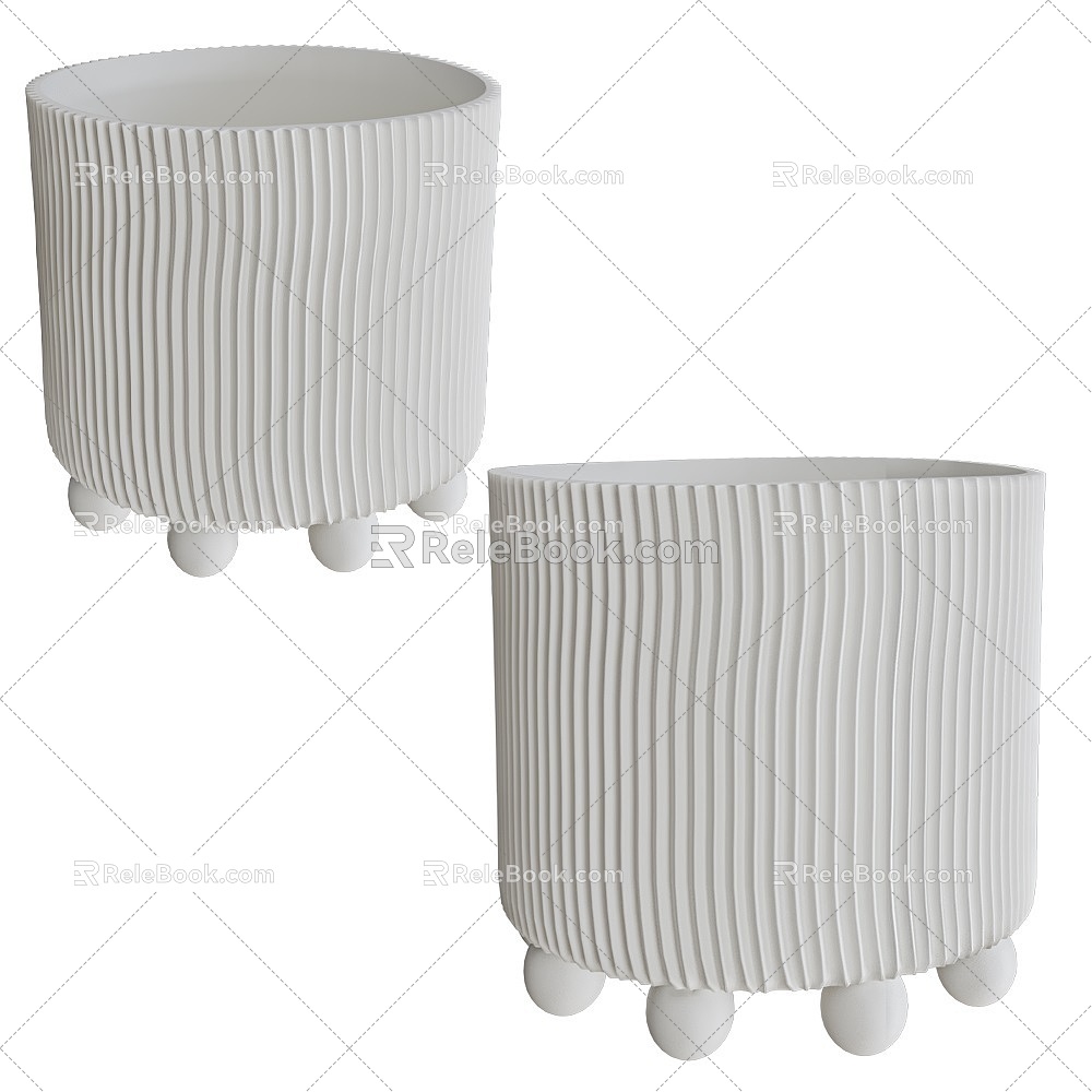 Modern Vase Flower Pot Vase Ornaments 3d model