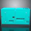 Blue Industrial Generator With Enclosed Design Ventilation Panels And Durable Build
