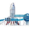 Observation Deck Sightseeing Tower Rocket Paradise Customized Paradise Development Paradise Amusement Park Children's Amusement Park Playground Combination Function Slide Amusement Sketches 3d model