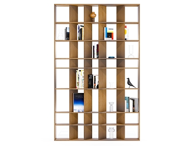 Simple Bookshelf Display Rack 3d model