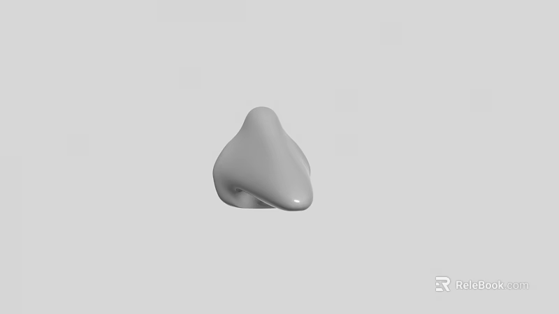 3D Game Movie Character Model With Abstract Gray Irregular Shape 3d model