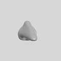 3D Game Movie Character Model With Abstract Gray Irregular Shape 3d model