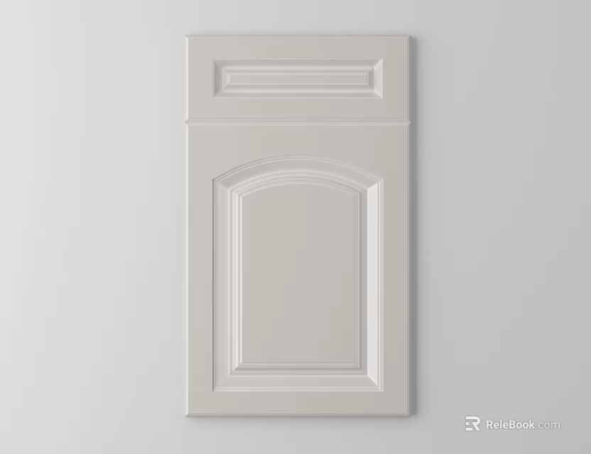 Modern White Wardrobe Door With Smooth Panel Design And Elegant Trim Lines 3d model 
