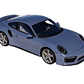 Light blue Porsche sports car with sleek exterior design two door body and sporty wheels