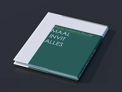 Elegant Green And White Notebook With Stylish Cover Design And Minimalist Aesthetic 3d model