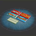 Turbo Erasers With Colorful Packaging Red Blue Boxes And White Body