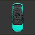 Turquoise SUV With Black Roof Sunroof And Sleek Modern Exterior Design