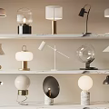 Modern Cream Style Table Lamp 3d model