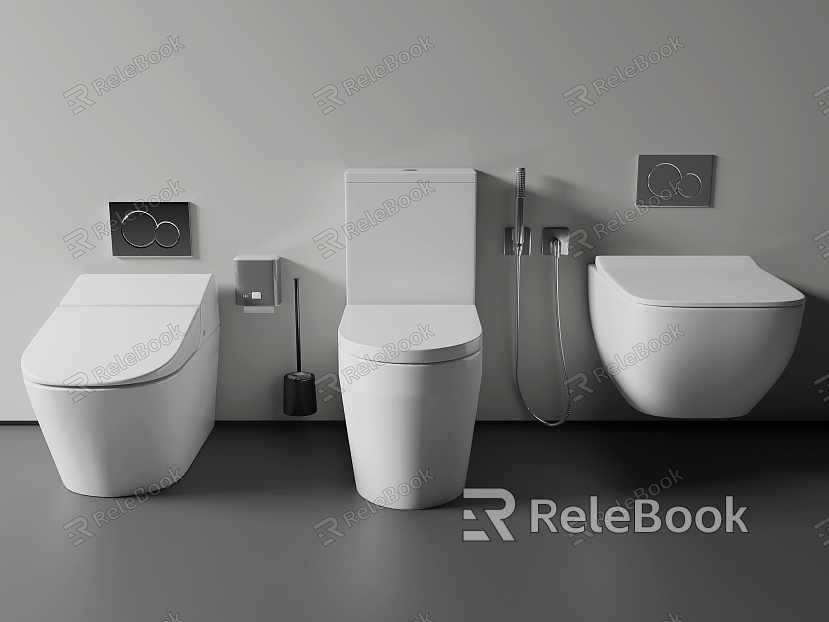 Modern Toilet Wall-Mounted Toilet model