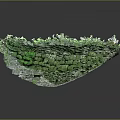 Natural Green Wood Stone Showcasing Block Texture and Decorative Structure