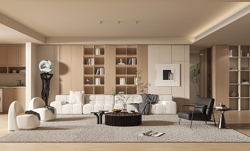 Modern Living Room Middle Living Room 3d model